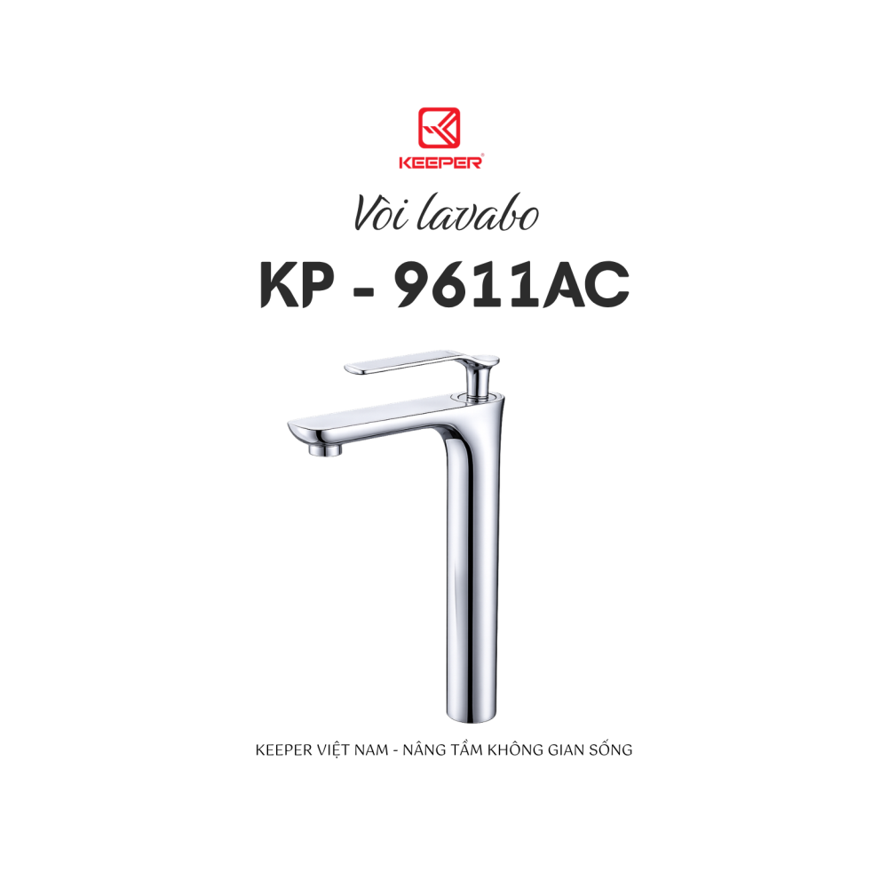 VÒI LAVABO NÓNG LẠNH KEEPER KP - 9611AC