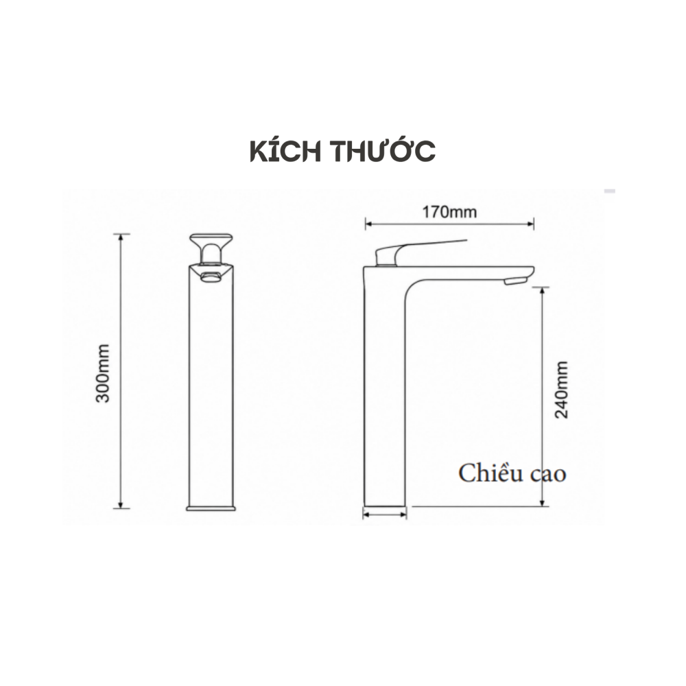 Alternative view of VÒI LAVABO NÓNG LẠNH KEEPER KP - 9611AC