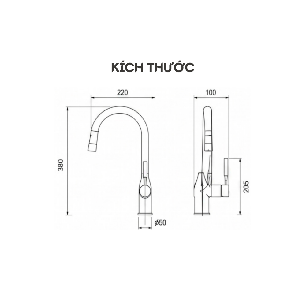 Alternative view of VÒI RỬA BÁT DÂY RÚT KEEPER KP - HELUX - 802C