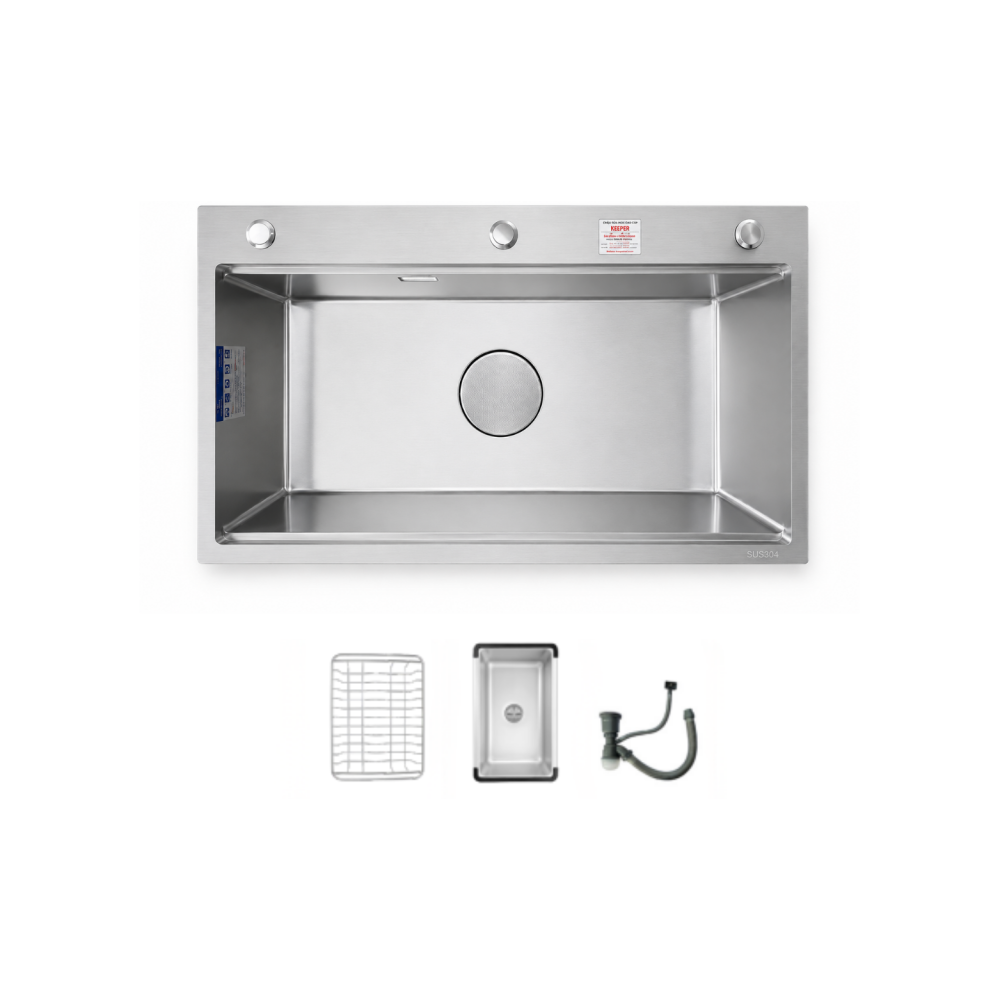 Alternative view of CHẬU RỬA BÁT 1 HỐ KEEPER KP - LINEX 8245NE