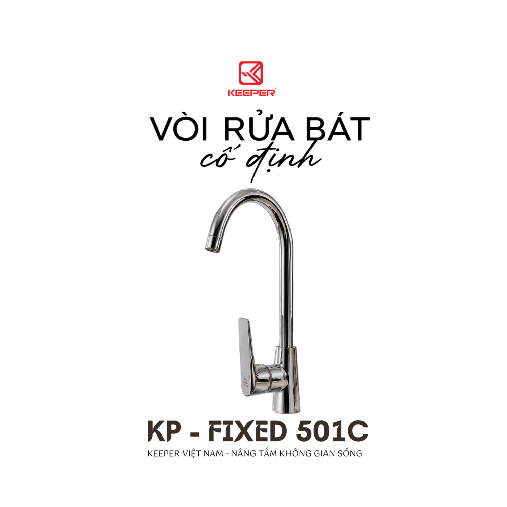 VÒI RỬA BÁT CỐ ĐỊNH KEEPER KP - FIXED 501C