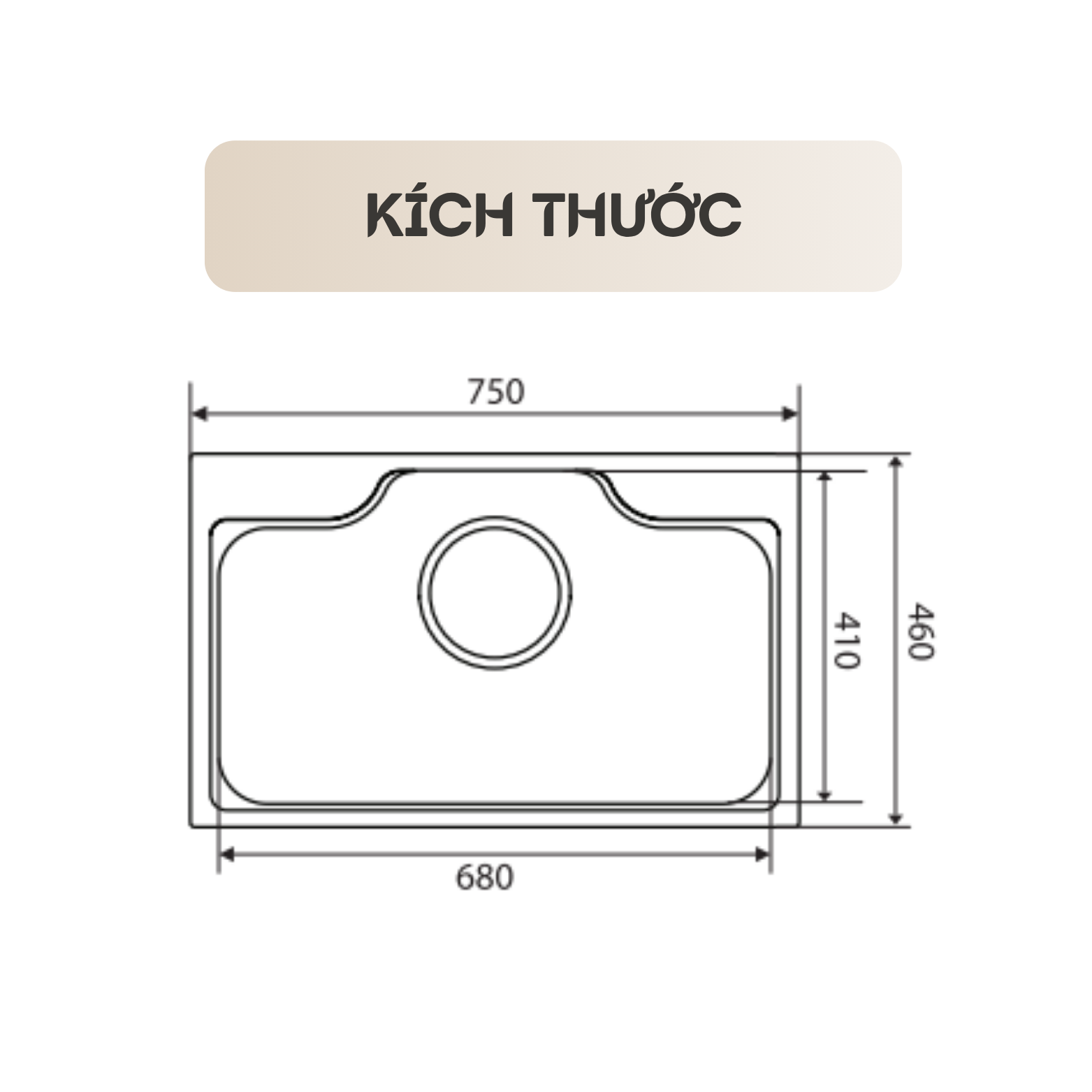 CHẬU RỬA BÁT 1 HỐ KEEPER KP - DELUX 7546SU - Ảnh 5