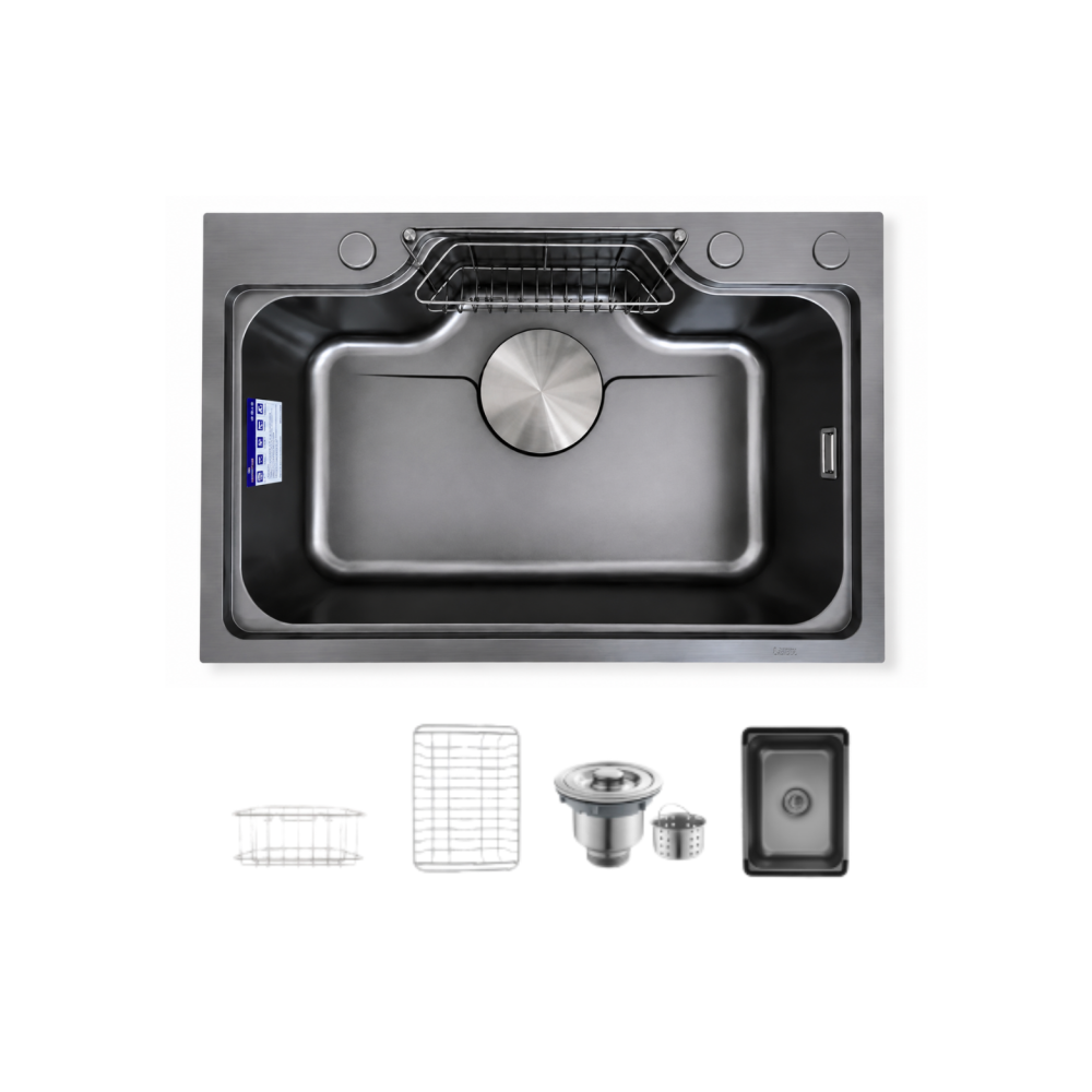Alternative view of CHẬU RỬA BÁT 1 HỐ KEEPER KP - DELUX 7546BL