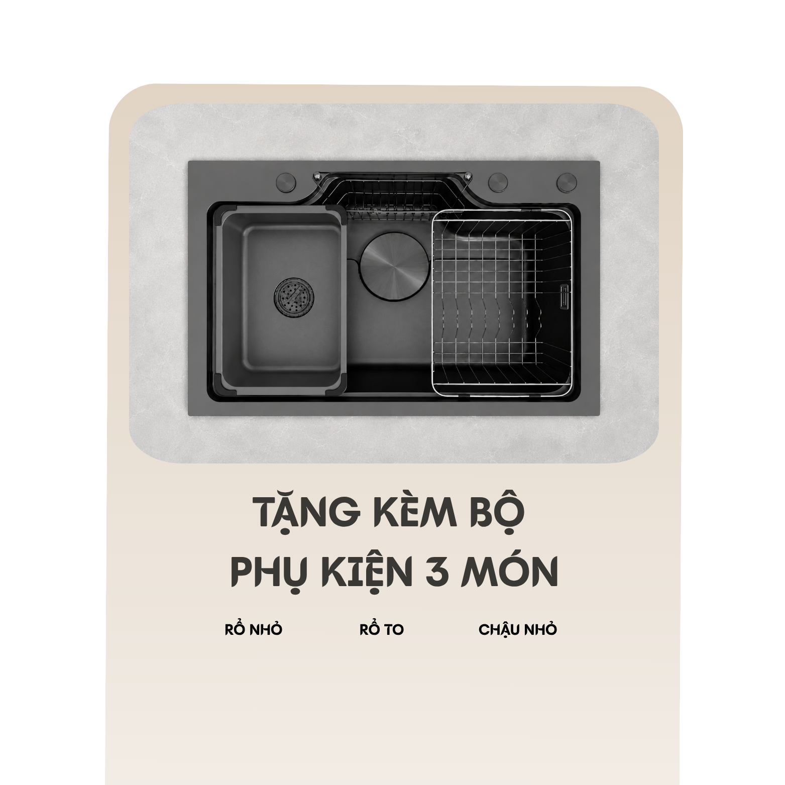 CHẬU RỬA BÁT 1 HỐ KEEPER KP - DELUX 7546BL - Ảnh 6