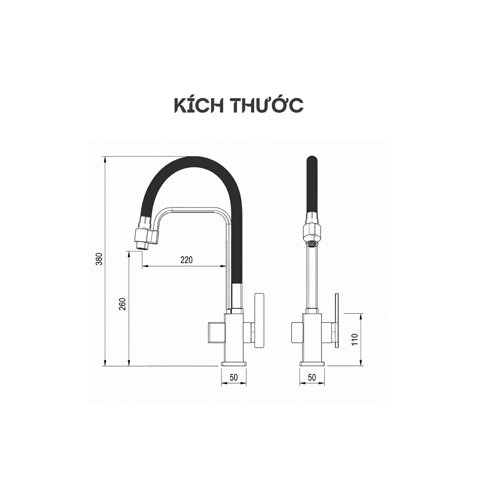 VÒI RỬA BÁT CẦN MỀM KEEPER KP - HELUX 608RO - Ảnh 2
