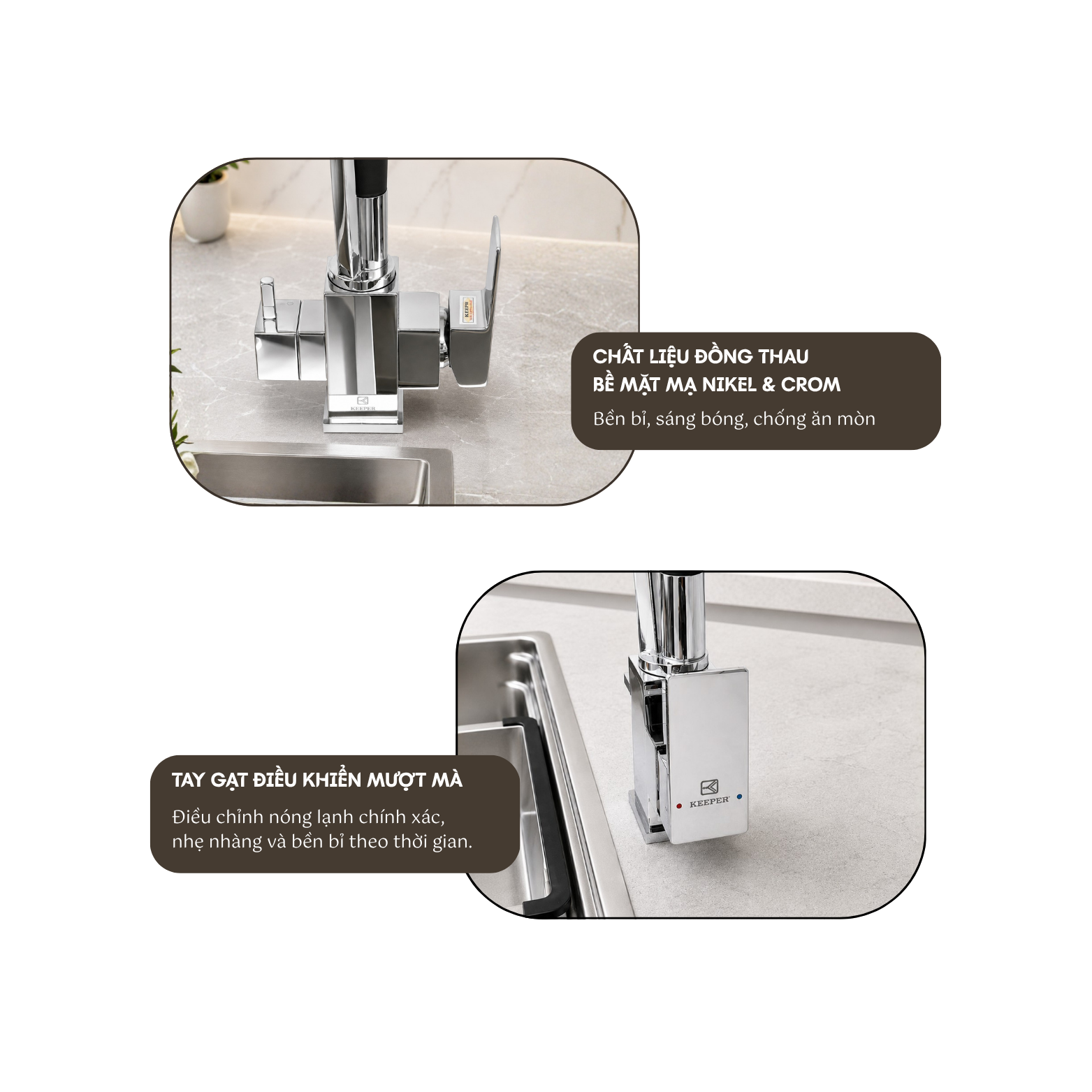 VÒI RỬA BÁT CẦN MỀM KEEPER KP - HELUX 608RO - Ảnh 3