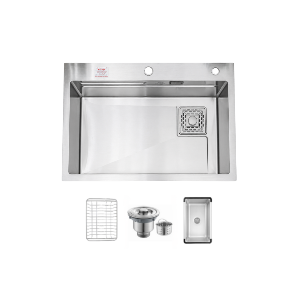 Alternative view of CHẬU RỬA BÁT 1 HỐ KEEPER KP - DELUX 6846HL