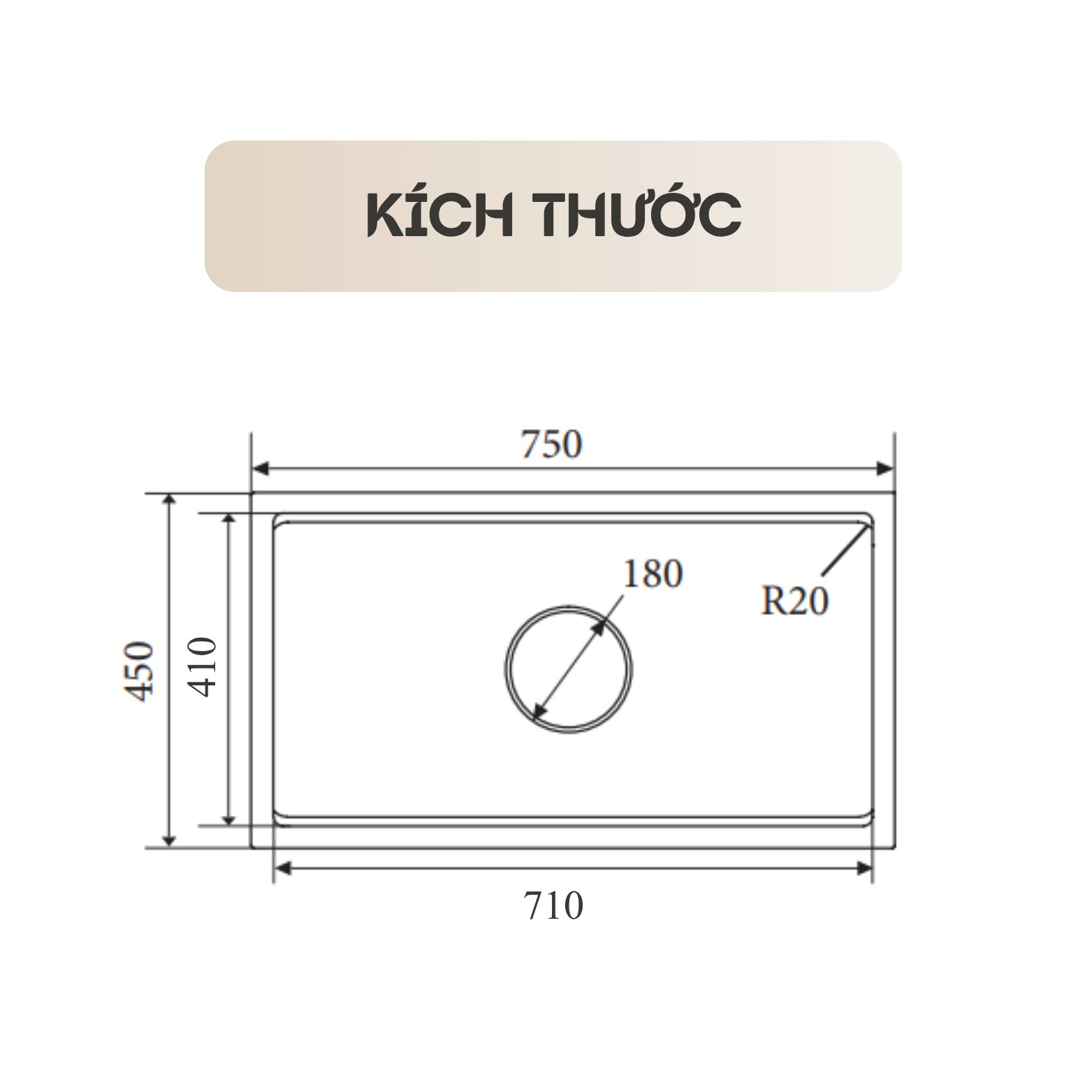 CHẬU RỬA BÁT 1 HỐ KEEPER KP - 1H75NL - Ảnh 5